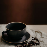 8oz Coffee Cup with Saucer - Lineage Ceramics