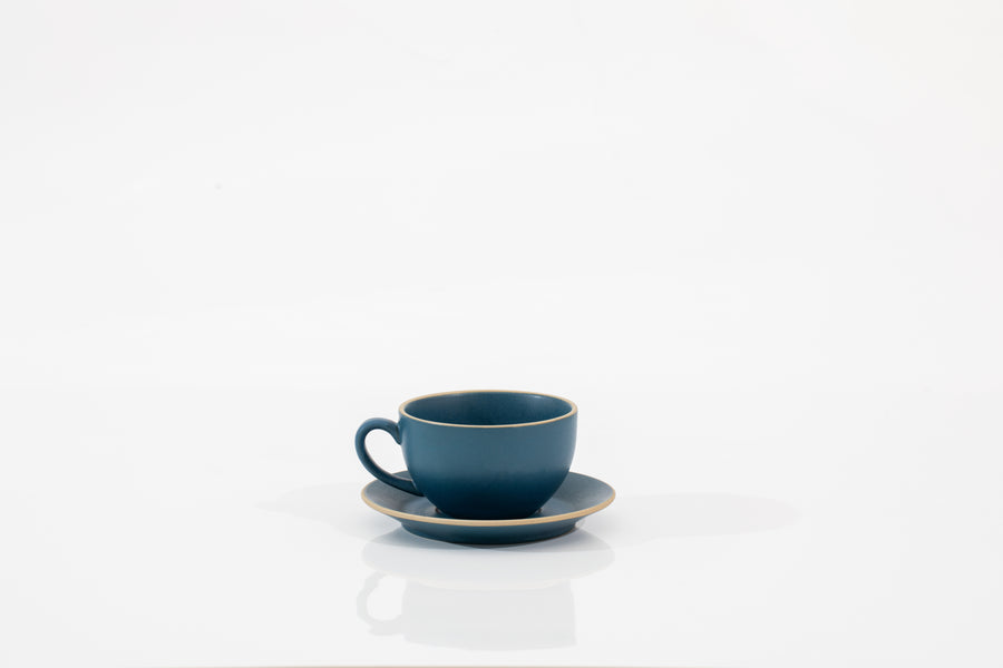 8oz Coffee Cup with Saucer - Lineage Ceramics