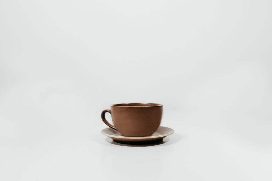 8oz Coffee Cup with Saucer - Lineage Ceramics